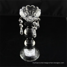 Promotional various durable using wholesale clear elegant crystal pillar candle holders